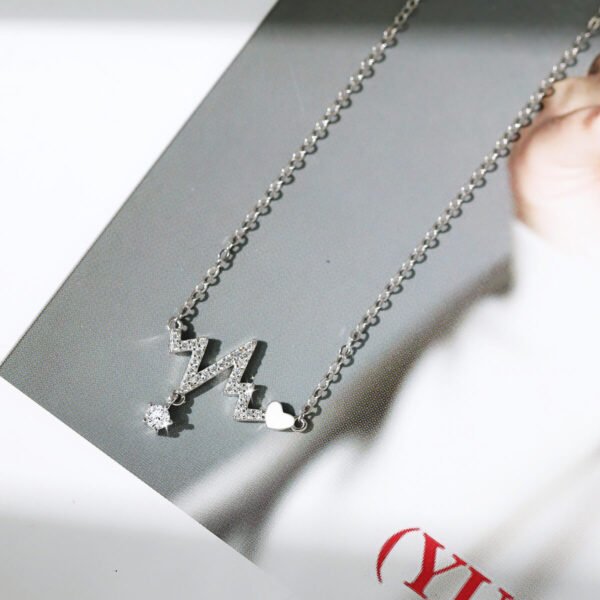 Titanium steel necklace beating heart design