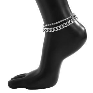 INS HOT Double Tassel Foot Embellished Women Personality Retro Claw Chain Diamond Ankle Set