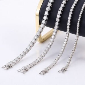 925 silver Moissanite Tennis Chain Necklace