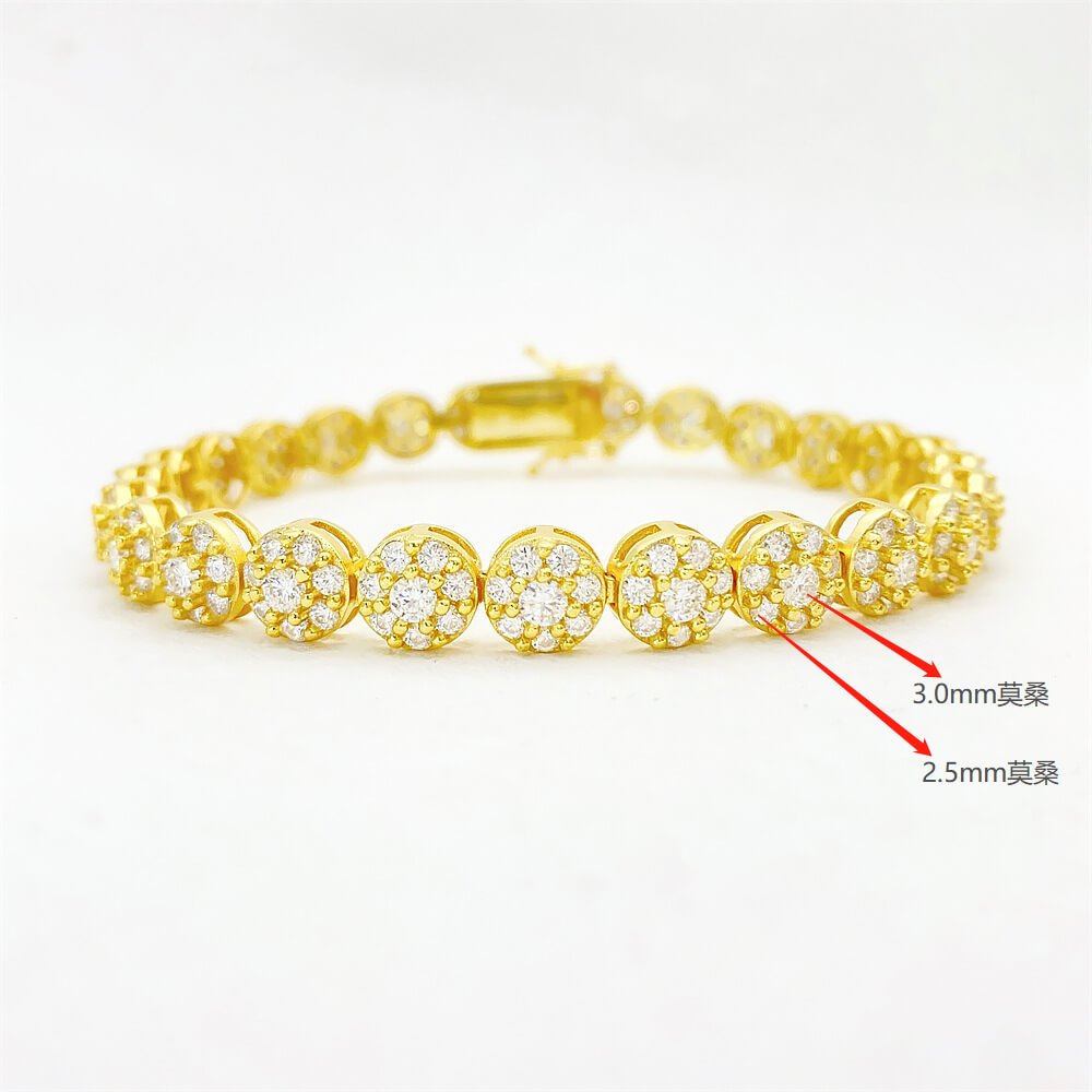 ZB0510 hiphop full diamond Moissanite bracelet (3)