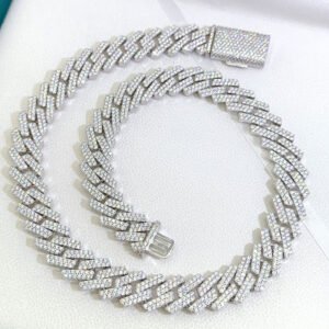 15mm moissanite cuban bracelet necklace zb0530-1 (2)
