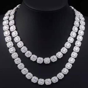 10mm moissanite cuban necklace S925 silver bracelet