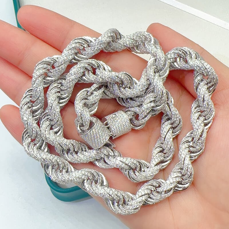 10mm rope chain bracelet necklace