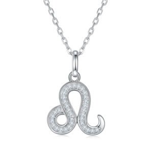 Constellation Leo Pendant 925 Silver Moissanite Necklace