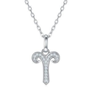 Constellation Aries Pendant 925 Silver Moissanite Necklace