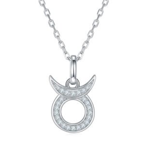 Constellation Taurus Pendant 925 Silver Moissanite Necklace