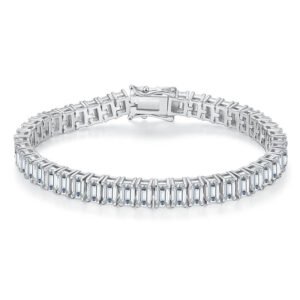 5mm Rectangle Pricess Cut Moissanite Bracelet