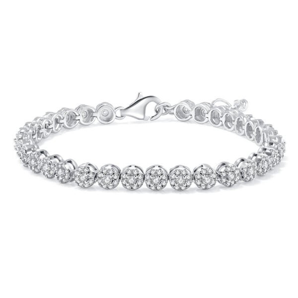 round cut moissanite Tennis Bracelet