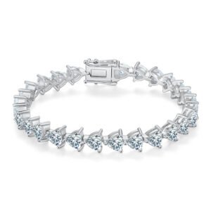 traillion moissanite bracelet