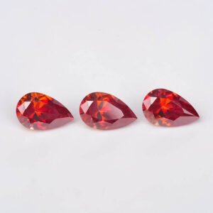 Pear Cut 1ct 2ct 3ct Garnet Moissanite