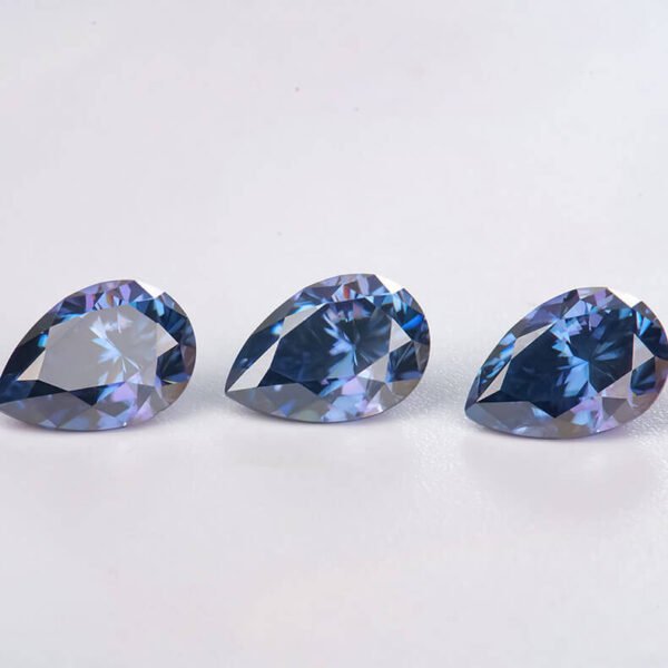 Pear Cut 1ct 2ct 3ct Royal Blue Moissanite