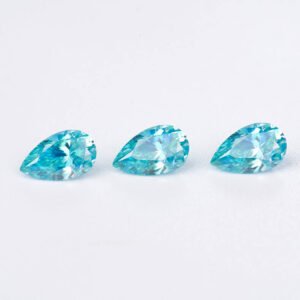 Pear Cut 1ct 2ct 3ct Sea Blue Moissanite