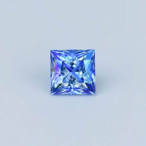 Princess Cut Square Shape 1ct 2ct 3ct Klein Blue Moissanite