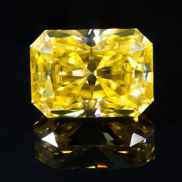 Radiant Cut 1ct 2ct 3ct Lemon Yellow Moissanite