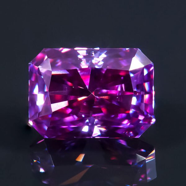 Radiant Cut 1ct 2ct 3ct Purple Moissanite