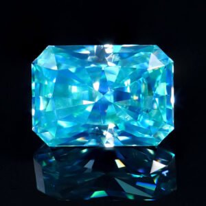 Radiant Cut 1ct 2ct 3ct Sea Blue Moissanite