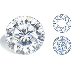 Round Shape 9Hearts & 1Flower Cut D EF GH Color VVS crystal Moissanite Stone