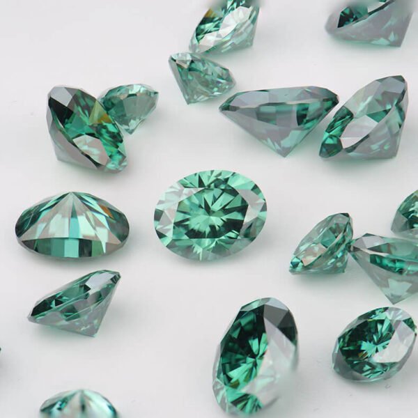 Oval Cut 1ct 2ct 3ct Jade Green Moissanite