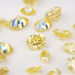 Oval Cut 1ct 2ct 3ct Lemon Yellow Moissanite Stone